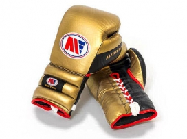 Main Event PSG 3000 Alchemy Pro Spar Boxing Gloves Lace Up Gold