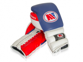 Main Event PSG 8000 Patriot Pro Spar Boxing Gloves Lace Up Blue Top