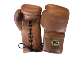 Main Event HTG 1000 Heritage Pro Training Boxing Gloves Lace Up Brown