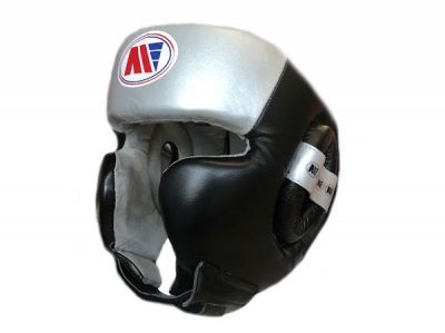 Main Event Boxing Training Head Guard Cheek Protection Black Silver