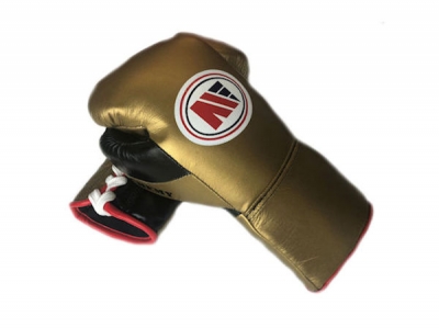 Main Event PFG 3000 Pro Fight Gloves Lace Up Gold Black