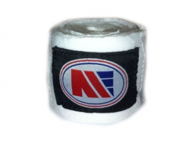 Main Event 5m Long Pro Stretch Boxing Hand Wraps Bandages White