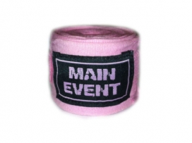 Main Event 2.5m Pro Stretch Boxing Hand Wraps Bandages Pink