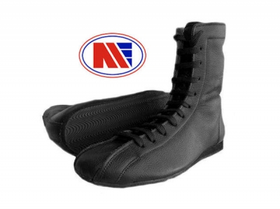 Main Event Tyson Old Skool Retro Boxing Boots Black Leather