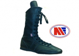 Main Event Pro Elite High Cut Leather Boxing Boots Black
