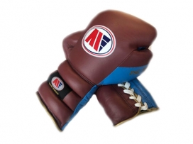 Main Event PSG 5000 Pro Spar Boxing Gloves Lace Up Claret Blue