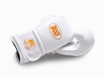 Main Event JTG 1000 Childrens Kids Leather Training Boxing Gloves White