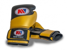Main Event FBG 1000 Futura Leather Boxing Gloves Gold Black